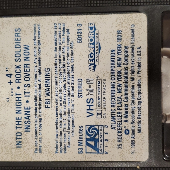 Frehley's Comet "Live...+4'  VHS tape Kiss hits and solo dated 1989 - Picture 6 of 7
